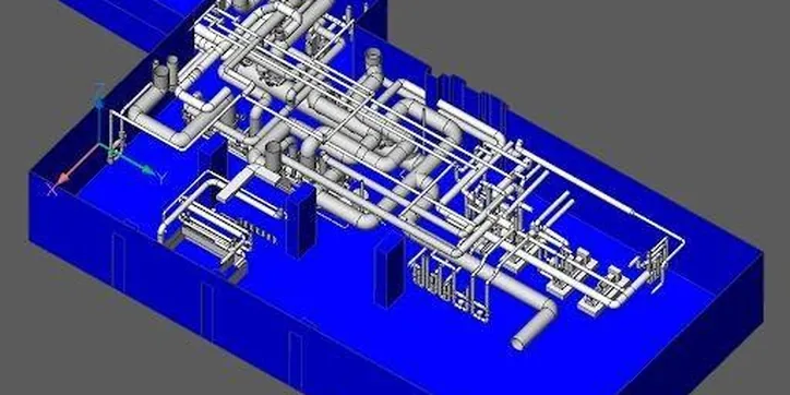 配管設備のBIMモデルのイメージ