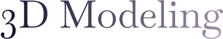 セクションタイトル 3D Modeling