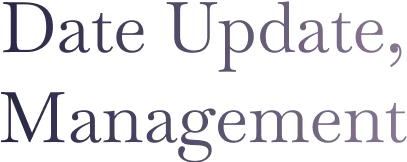 セクションタイトル Data Update,Management