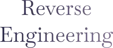 セクションタイトル Reverse Engineering