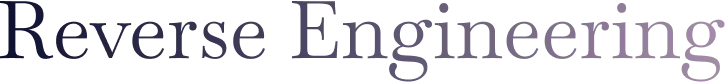 セクションタイトル Reverse Engineering